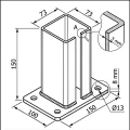 Base til hegnsstolpe 80x80 mm 8 mm grøn 000-787 (5)