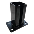 Bundplade til hegn stolpe 80x80 mm 8 mm sort 000-786 (2)
