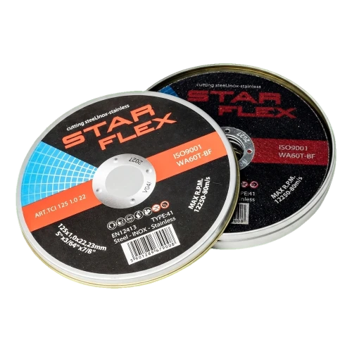 Starflex – sæt skæreskiver til stål og inox 125×1,0 mm (10 stk.) 000-950 (1)