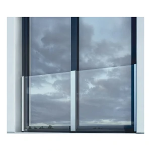 Kozza KB5100 – fransk balkon i aluminium H1100 mm, glas 16–17,52 mm, mat eloxeret