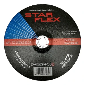 Star Flex – slibeskive (grovslibning) 230 × 6,0 mm T27 stål og INOX