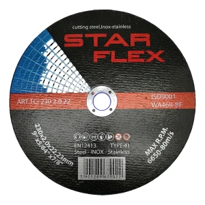 Star Flex skæreskive til stål og INOX 230×2,0 mm flad Type 41