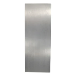 Kozza aluminium sidedæksel til U-profil glasrækværk – satin 121×45 mm