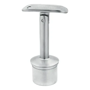 Ledstøtte til gelænder med scharnier til liming 42,4 mm – rustfrit stål AISI 304 poleret