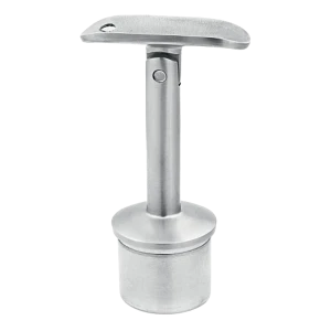 Ledstøtte til gelænder, hængslet klæbet 48,3 mm – rustfrit stål AISI 304 satin