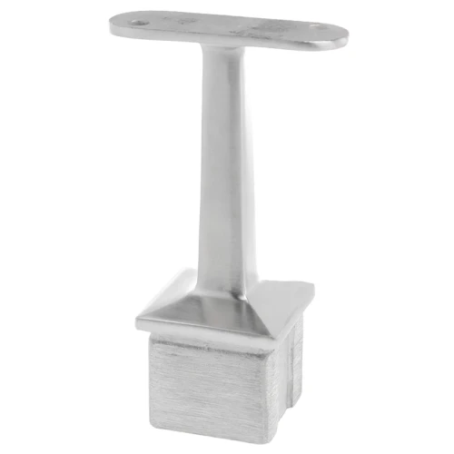 PSG flad gelænderstøtte klæbet til søjle 40×40 mm – rustfrit stål AISI 304 satin 001-051 (1)