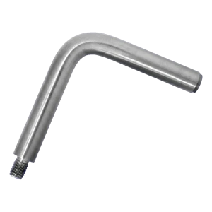 Gelænderstøttestang 90° fi 12 mm 75×75 mm – rustfrit stål AISI 304 satin