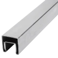 PSG Greb til påsætning på glas 40x40 mm AISI 304 satin – 2500 mm 001-082 (1)