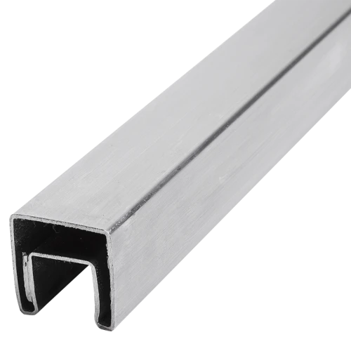 PSG Greb til påsætning på glas 40x40 mm AISI 304 satin – 2500 mm 001-082 (1)