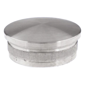 Konveks afslutningsprop til rørgelænder 48,3 mm – rustfrit stål AISI 304 satin