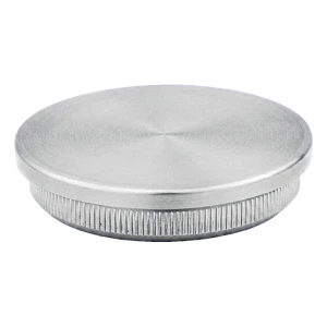 Flad indstøbelig afslutning til gelænderrør Ø42,4 mm AISI 304 satin