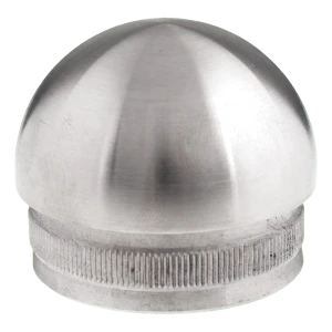 Ellipsoidalt indstik slutstykke til rør 48,3 mm, rustfrit stål AISI 304 satin