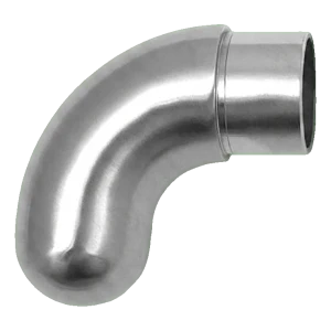 PINOX gelænderafslutning – lukket rundt knæ 42,4 mm satin