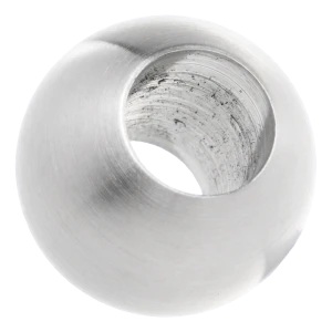Gennemgående balustradekugle ø 25 mm / hul 12 mm, rustfrit stål AISI 304 satineret