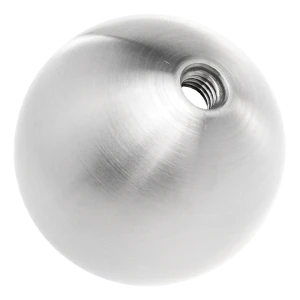 Hul skruekugle ø60 mm med M8 gevind – rustfrit stål AISI 304 satineret