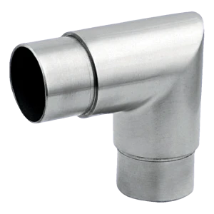 Skarpt gelænder hjørne 90° indklebet ⌀42,4 mm – rustfrit stål AISI 304 satin