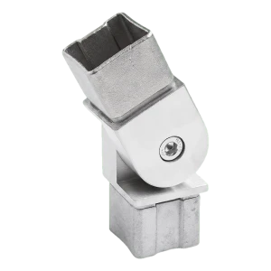 Justerbart gelænderknæ 90°–180° til profil 40x40x2 mm – rustfrit stål AISI 304 satin