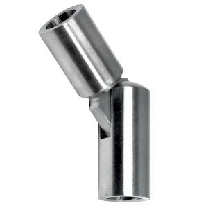 Postal – geleddelt balustrade vinkelstykke 90°–180° til stang fi 12 mm, AISI 304 satin