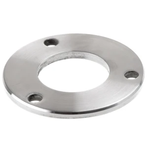 Gelændersøjle-bund til svejsning fi 85 mm – rustfrit stål AISI 304 satin, system 42,4