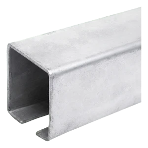 PSG stålløbeskinne til skydporte – C-profil 50×50 mm, længde 6000 mm