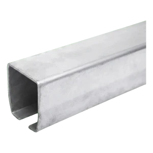 PSG køreskinne til skydedør – C-profil 140×140×6 mm, længde 6 m, varmforzinket